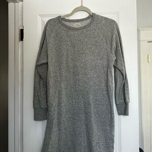 J. Crew Heather Gray Vintage Fleece Tunic or Dress Crewneck Sweatshirt